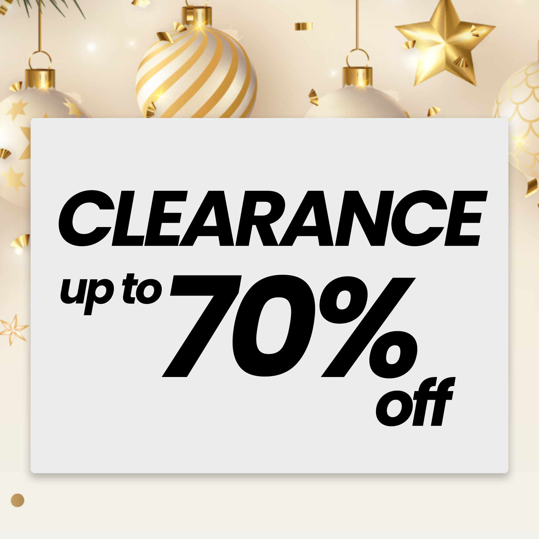 Clearance sale