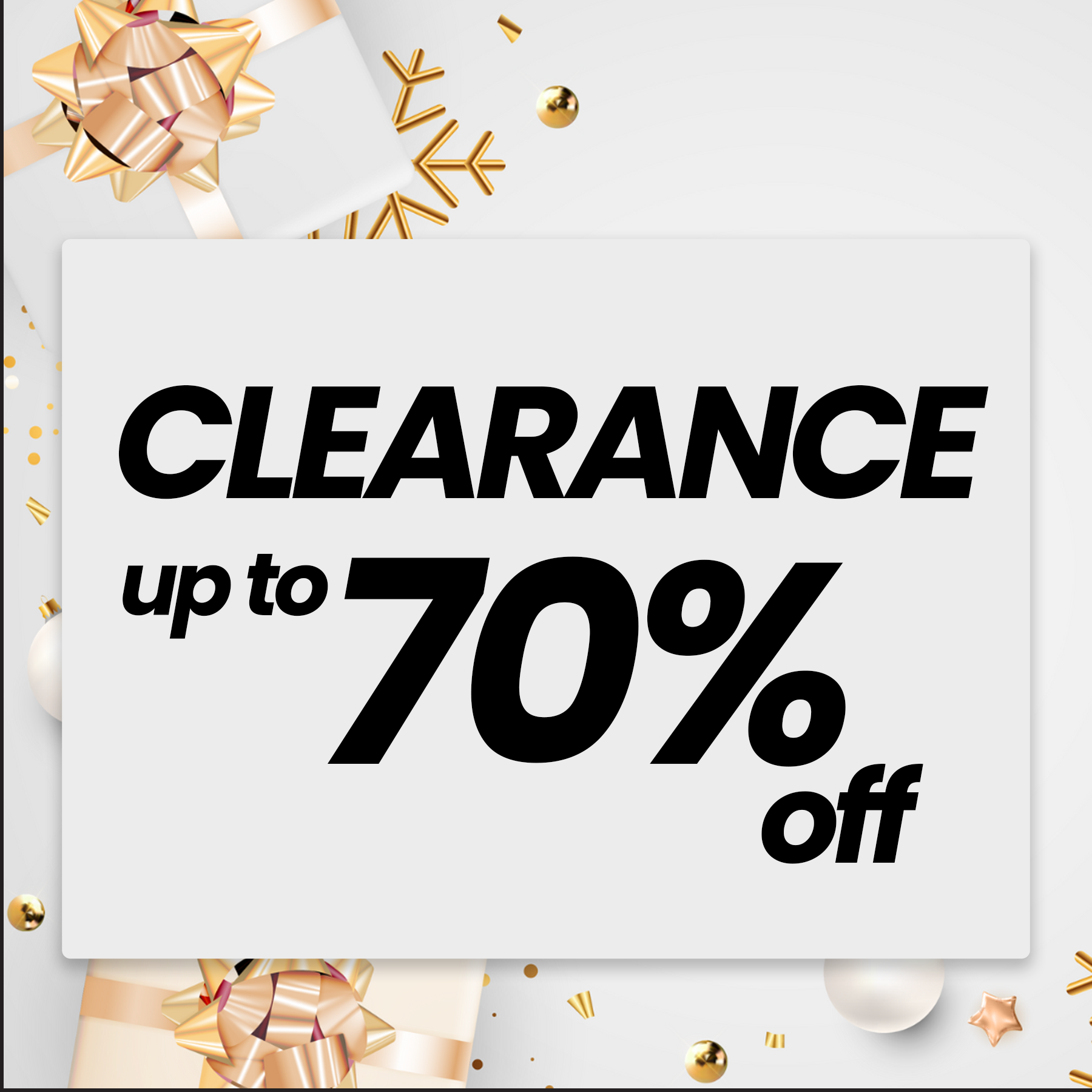 Clearance sale